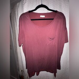 Silence + Noise Short Sleeve Tee in Mauve